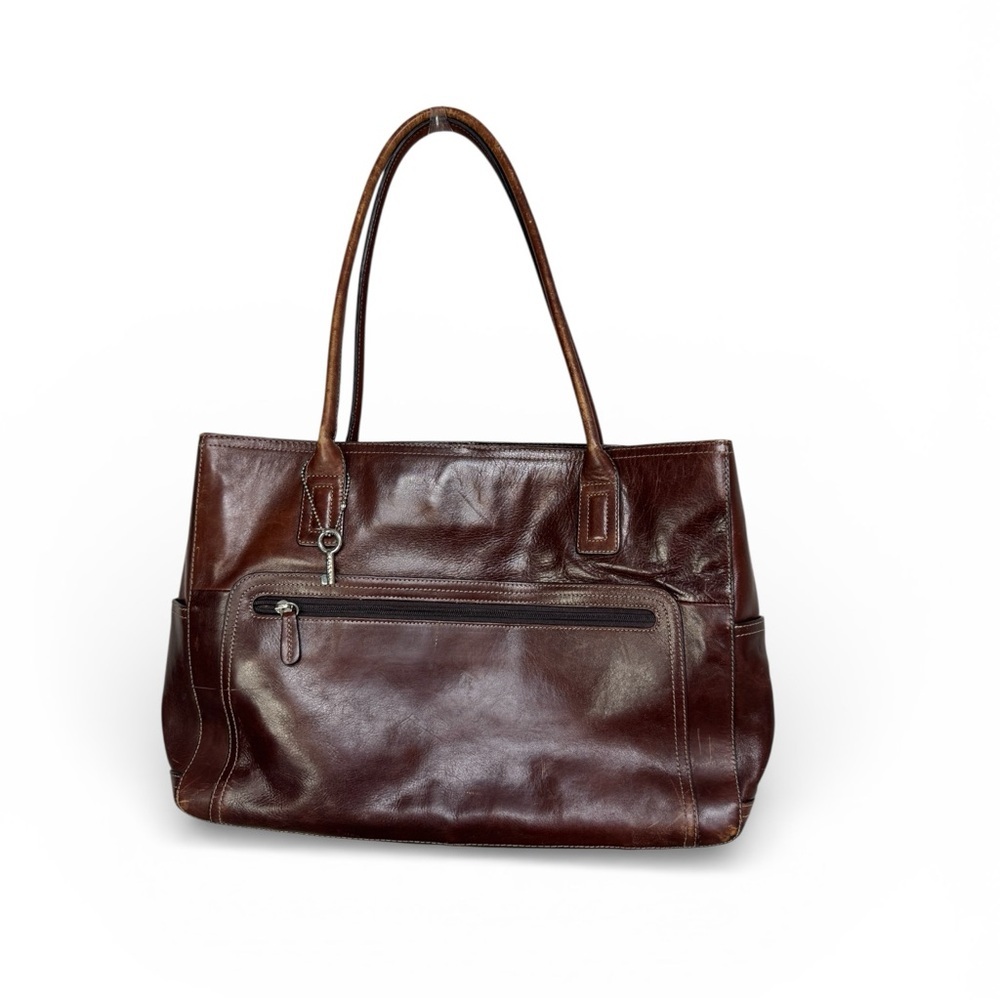 Fossil Dark Brown Leather Tote